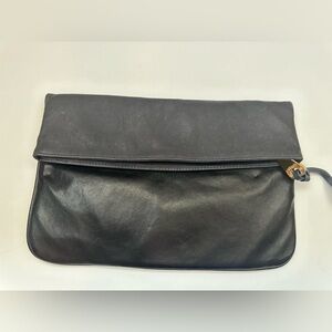 New Joelle Hawkens Two-toned Leather Clutch